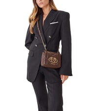 LOVE MOSCHINO EMBOSSED Mini bolso de hombro chocolate - Bolsos Mujer - 5