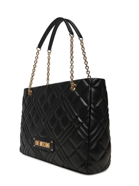 QUILTED Bolsa de compras con asas de cadena negro - Bolsos Mujer