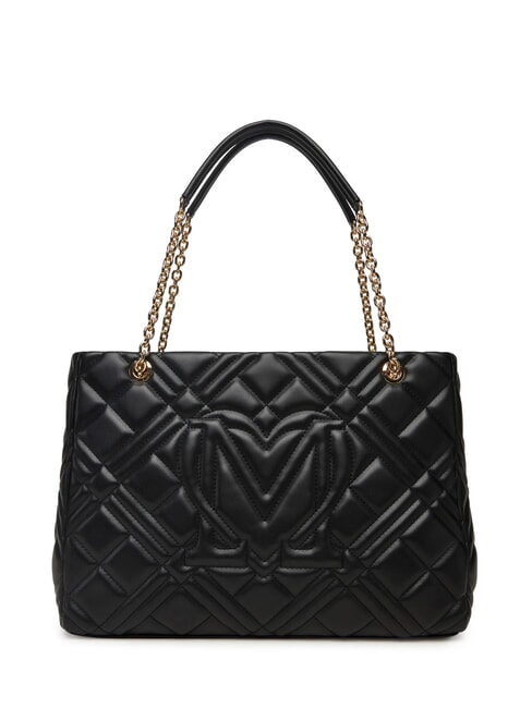 QUILTED Bolsa de compras con asas de cadena negro - Bolsos Mujer