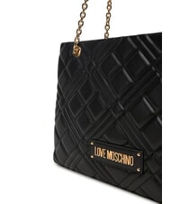 LOVE MOSCHINO QUILTED Bolsa de compras con asas de cadena negro - Bolsos Mujer - 4