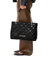 LOVE MOSCHINO QUILTED Bolsa de compras con asas de cadena negro - Bolsos Mujer - 6