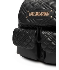 LOVE MOSCHINO QUILTED Mochila con dos bolsillos negro - Bolsos Mujer - 4