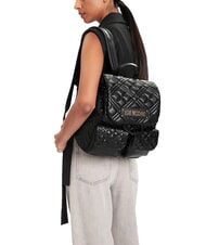 LOVE MOSCHINO QUILTED Mochila con dos bolsillos negro - Bolsos Mujer - 5