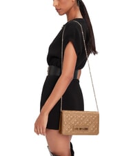 LOVE MOSCHINO SMART DAILY Bolso de mano con bandolera metálica beige - Bolsos Mujer - 5