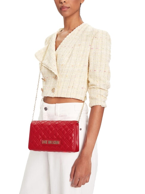 SMART DAILY Bolso de mano con bandolera metálica ROJO - Bolsos Mujer