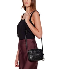 ARMANI EXCHANGE LIZ PEBBLE Bolsa para cámara con logotipo en relieve negro - Bolsos Mujer - 5