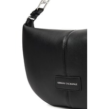 ARMANI EXCHANGE LIZ PEBBLE Bolso de hombro mediano tipo hobo negro - Bolsos Mujer - 3