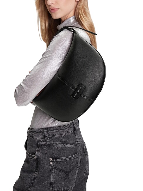 LIZ PEBBLE Bolso de hombro mediano tipo hobo negro - Bolsos Mujer