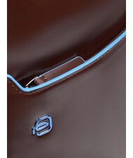 PIQUADRO BLUE SQUARE Mochila para portátil de 14", en piel CAOBA - Mochilas para portátil - 5