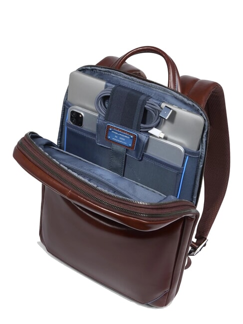 BLUE SQUARE Mochila para portátil de 14", en piel CAOBA - Mochilas para portátil