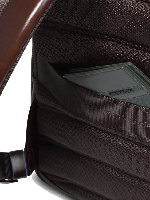 BLUE SQUARE Mochila para portátil de 14", en piel CAOBA - Mochilas para portátil