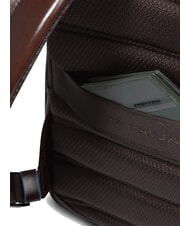 PIQUADRO BLUE SQUARE Mochila para portátil de 14", en piel CAOBA - Mochilas para portátil - 7