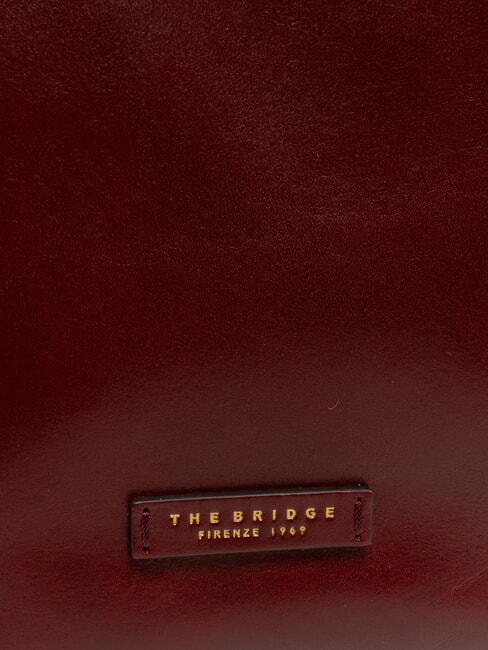 MADDALENA Bolso shopper de hombro, en piel Chianti / Burdeos / Dorado - Bolsos Mujer