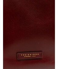 THE BRIDGE MADDALENA Bolso shopper de hombro, en piel Chianti / Burdeos / Dorado - Bolsos Mujer - 3