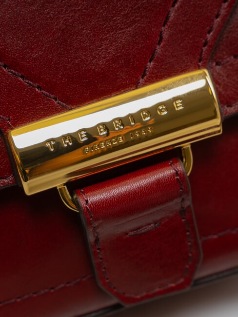 BENEDETTA  Mini bolso de hombro, en piel Chianti / Burdeos / Dorado - Bolsos Mujer