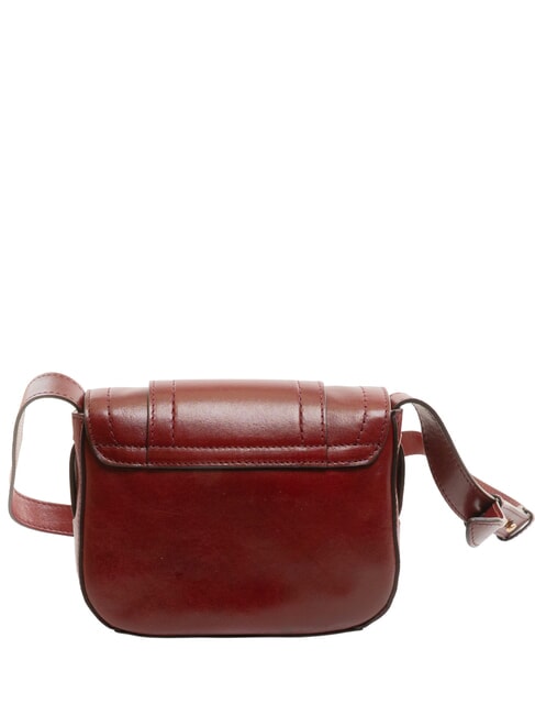 BENEDETTA  Mini bolso de hombro, en piel Chianti / Burdeos / Dorado - Bolsos Mujer