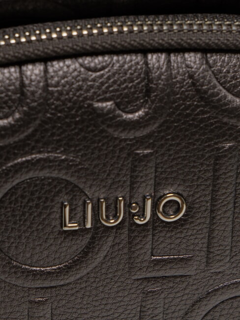 MANHATTAN Mochila mediana con logo en relieve antracita se reunió. - Bolsos Mujer