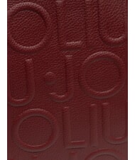 LIUJO MANHATTAN Bolso mediano tipo cartera con logotipo vino tinto - Bolsos Mujer - 3