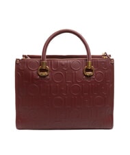 LIUJO MANHATTAN Bolso mediano tipo cartera con logotipo vino tinto - Bolsos Mujer - 4