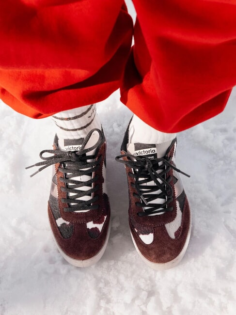 BERLIN Zapatillas de ciclismo con estampado animal blanco - Zapatos Mujer