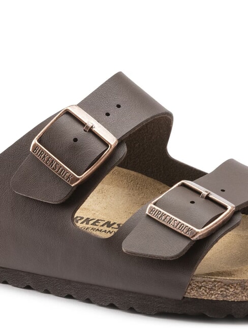 ARIZONA BIRKO FLOR Sandalia tipo zapatilla con dos hebillas marron oscuro - Zapatos unisex