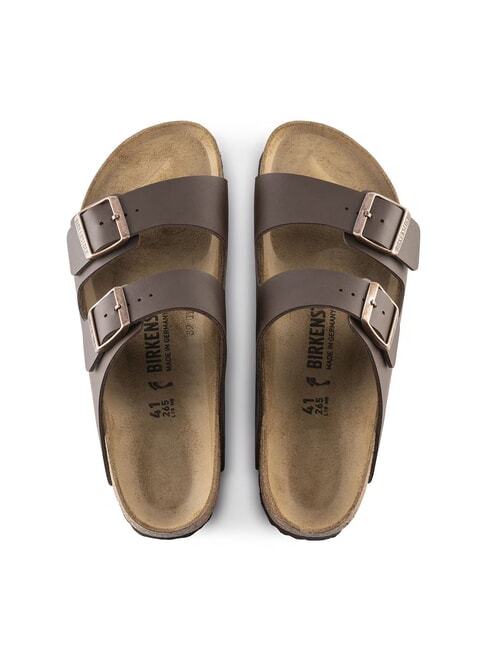 ARIZONA BIRKO FLOR Sandalia tipo zapatilla con dos hebillas marron oscuro - Zapatos unisex