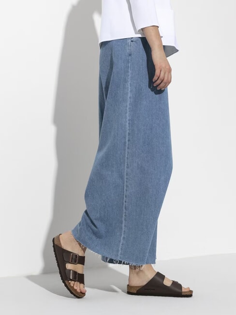 ARIZONA BIRKO FLOR Sandalia tipo zapatilla con dos hebillas marron oscuro - Zapatos unisex