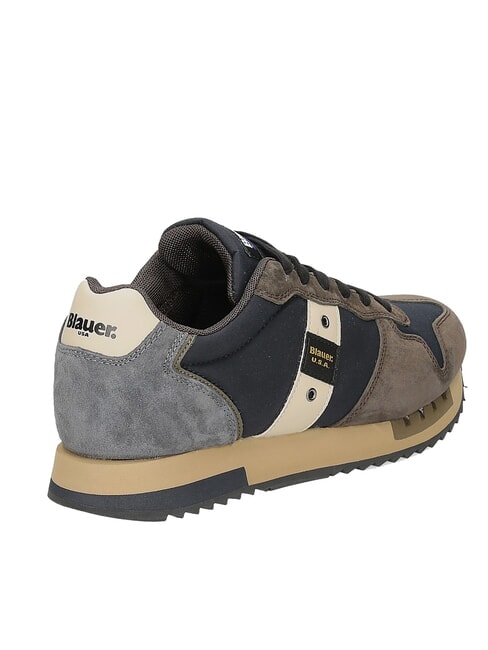 QUEENS  Zapatillas deportivas para hombre azul marino/marr&oacute;n - Zapatos Hombre