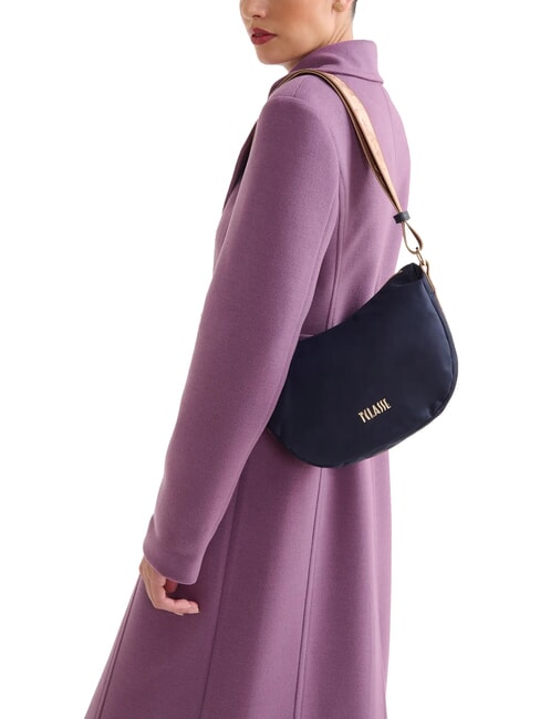 STORMY NYLON Bolso de hombro pequeño con forma de media luna noche azul - Bolsos Mujer