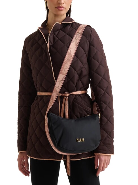 STORMY NYLON Bolso de hombro pequeño con forma de media luna negro - Bolsos Mujer