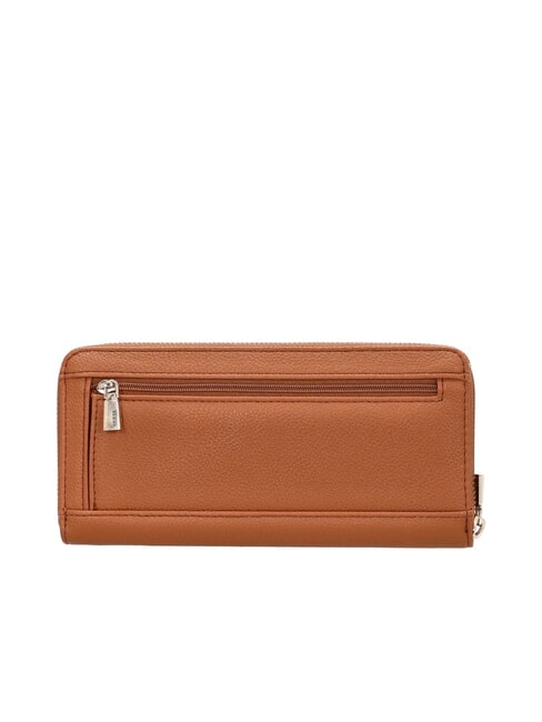 LAUREL 2 Cartera grande con cremallera y correa para la muñeca COGNAC - Carteras Mujer