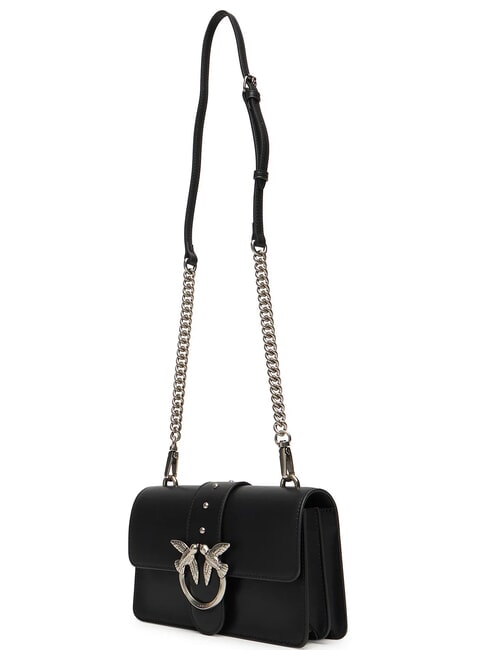 LOVE ONE CLASSIC Mini bolso de hombro de piel negro-plata vieja - Bolsos Mujer