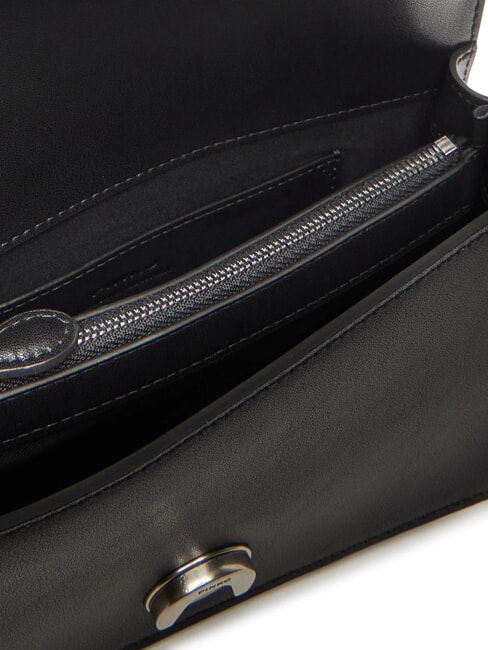 LOVE ONE CLASSIC Mini bolso de hombro de piel negro-plata vieja - Bolsos Mujer