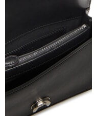 PINKO LOVE ONE CLASSIC Mini bolso de hombro de piel negro-plata vieja - Bolsos Mujer - 4