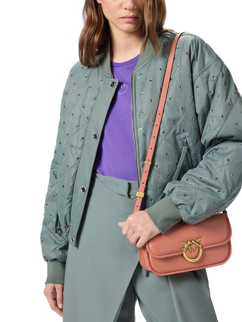 LOVE BOX Bolso de hombro, en piel Marrón Aragón-oro antiguo - Bolsos Mujer