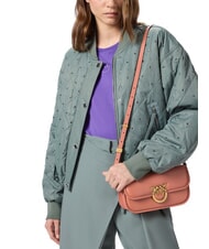 PINKO LOVE BOX Bolso de hombro, en piel Marrón Aragón-oro antiguo - Bolsos Mujer - 5