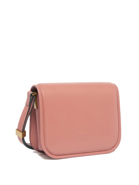 LOVE BOX Mini bolso de napa con solapa Marrón Aragón-oro antiguo - Bolsos Mujer