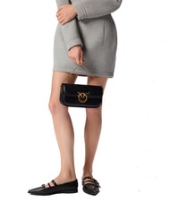 PINKO LOVE BOX Bolso de hombro, en piel negro-oro antiguo - Bolsos Mujer - 4