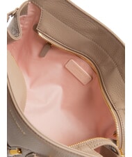 COCCINELLE YORK Bolso de mano de piel martillada topo cálido - Bolsos Mujer - 6