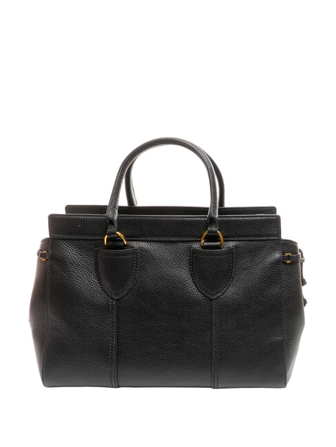 YORK Bolso de piel con hebilla negro - Bolsos Mujer