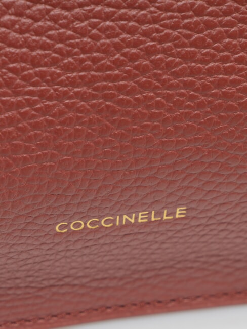 HYLE Bolso bandolera pequeño de piel plano brandy - Bolsos Mujer