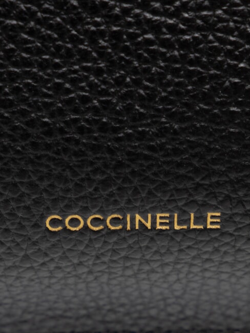 HYLE Bolso bandolera pequeño de piel plano negro - Bolsos Mujer