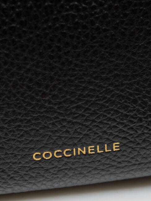 ISIDE Bolso bandolera de piel con bandolera negro - Bolsos Mujer