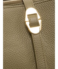 COCCINELLE CHARA Bolso de hombro de piel verde laurel - Bolsos Mujer - 4