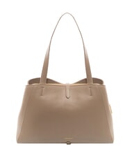 COCCINELLE CHARA Bolso de hombro de piel topo cálido - Bolsos Mujer - 3