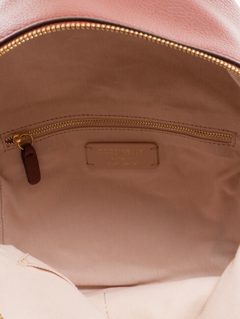 JEN Mochila redonda de piel con bolsillo. brandy - Bolsos Mujer