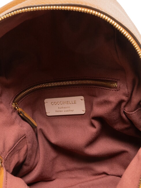 JEN Mochila redonda de piel con bolsillo. CUIR - Bolsos Mujer