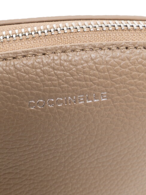 AGATEA Estuche de belleza de cuero topo cálido - Carteras de mano & Neceser