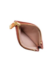 COCCINELLE ROUNDED PRINTED Peque&ntilde;o tarjetero de piel con cremallera brandy - Carteras Mujer - 3