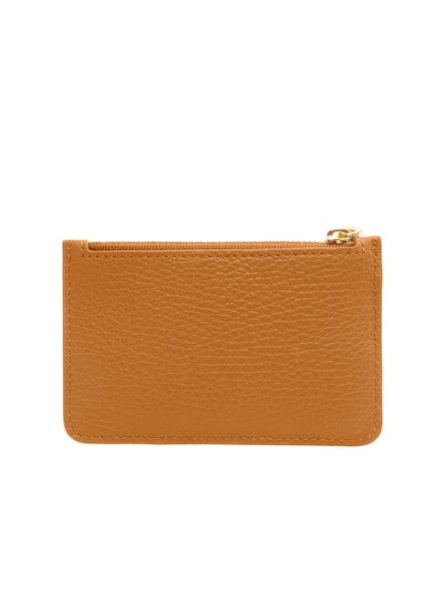 ROUNDED PRINTED Tarjetero plano de piel con cremallera CUIR - Carteras Mujer